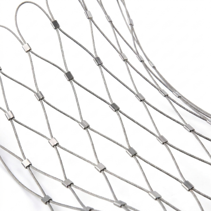 Stainless Steel Rope Mesh 2.0mm x 60mm SS316 Ferrule Type