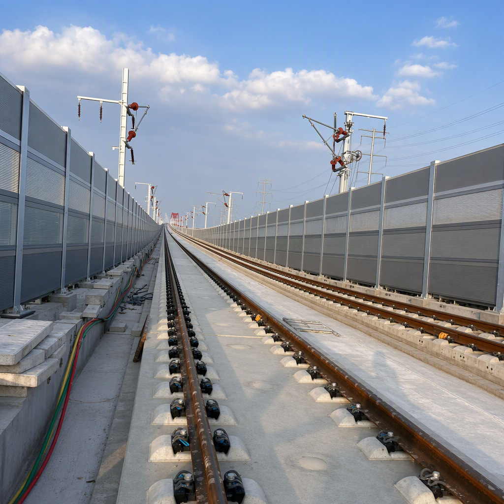Rail Transit Noise Barrier Metro & Light Rail Acoustic Panel