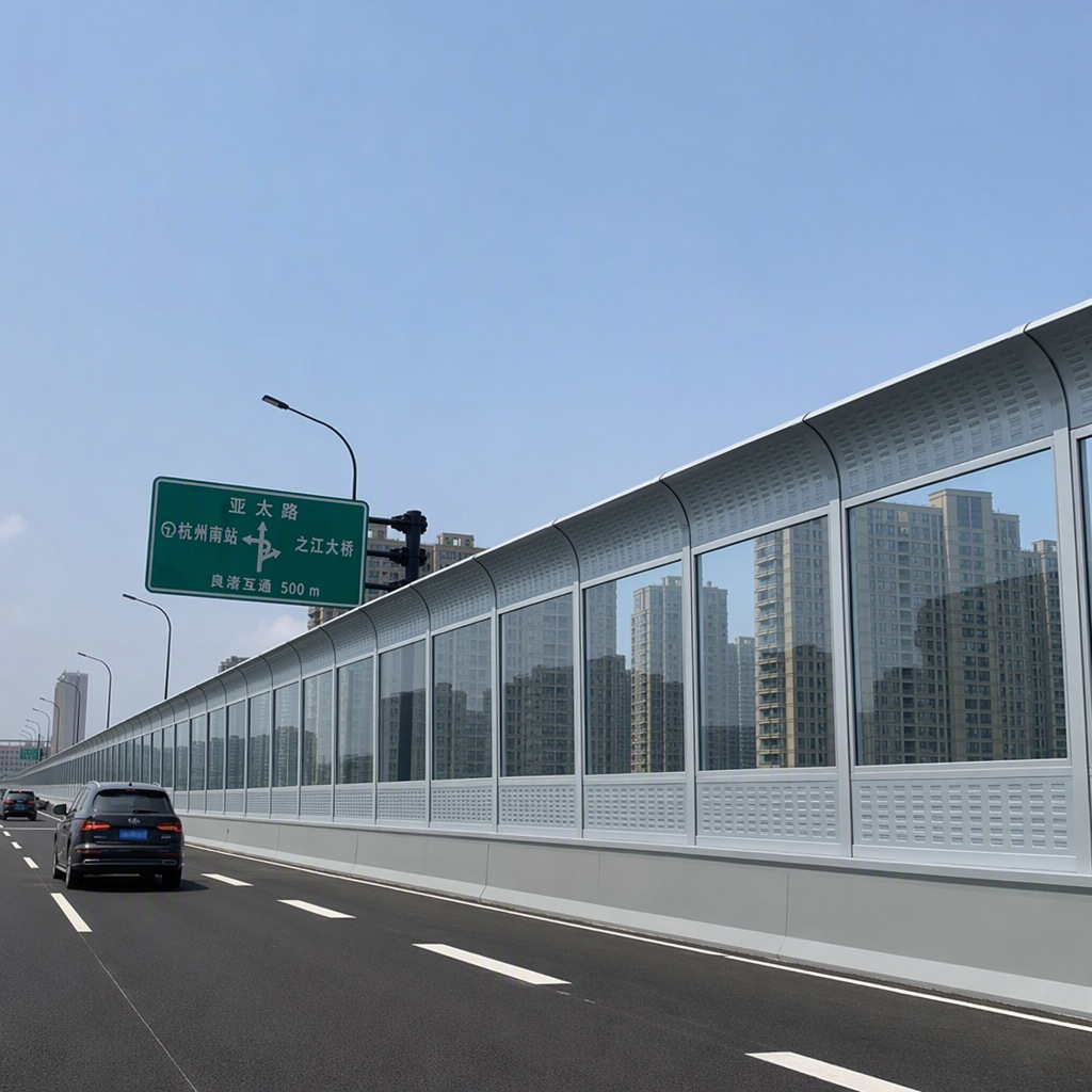 Bridge & Viaduct Noise Barrier Transparent Acoustic Panel